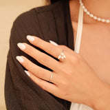 Pearly Ring in Silver