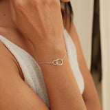 Double Ring Bracelet In Silver