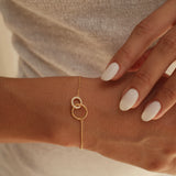 Double Ring Bracelet In Gold