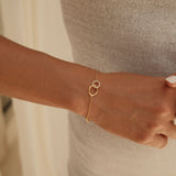 Double Ring Bracelet In Gold