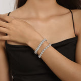 Heart tennis bracelet
