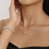 Heart tennis bracelet