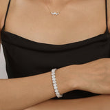 Oval tennis bracelet